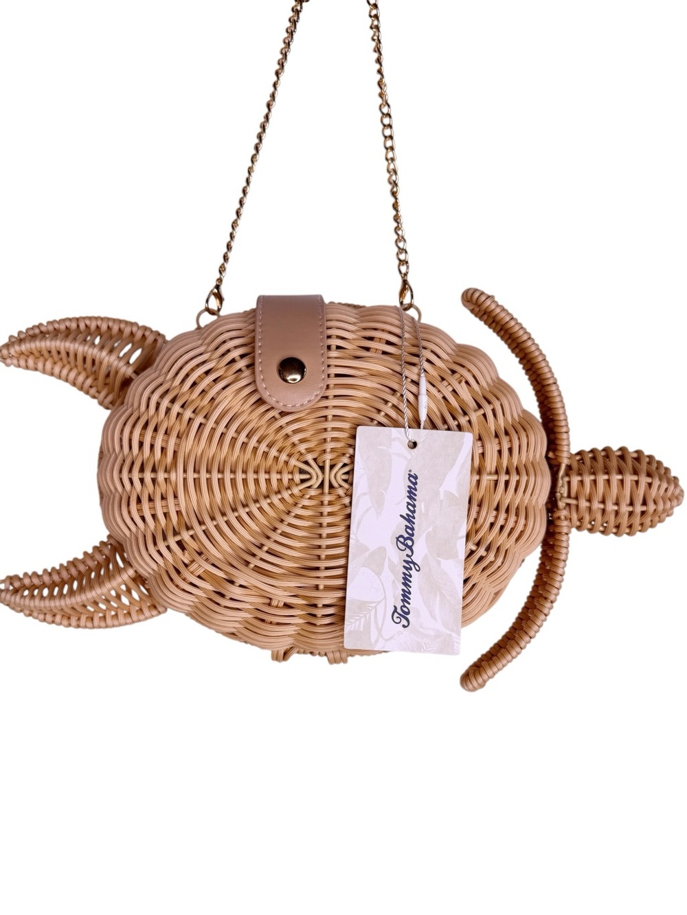 TOMMY BAHAMA NWT Wicker Woven Turtle Bag One Size in Natural - Picture 7 of 14
